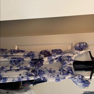 Brand new blue and white dress